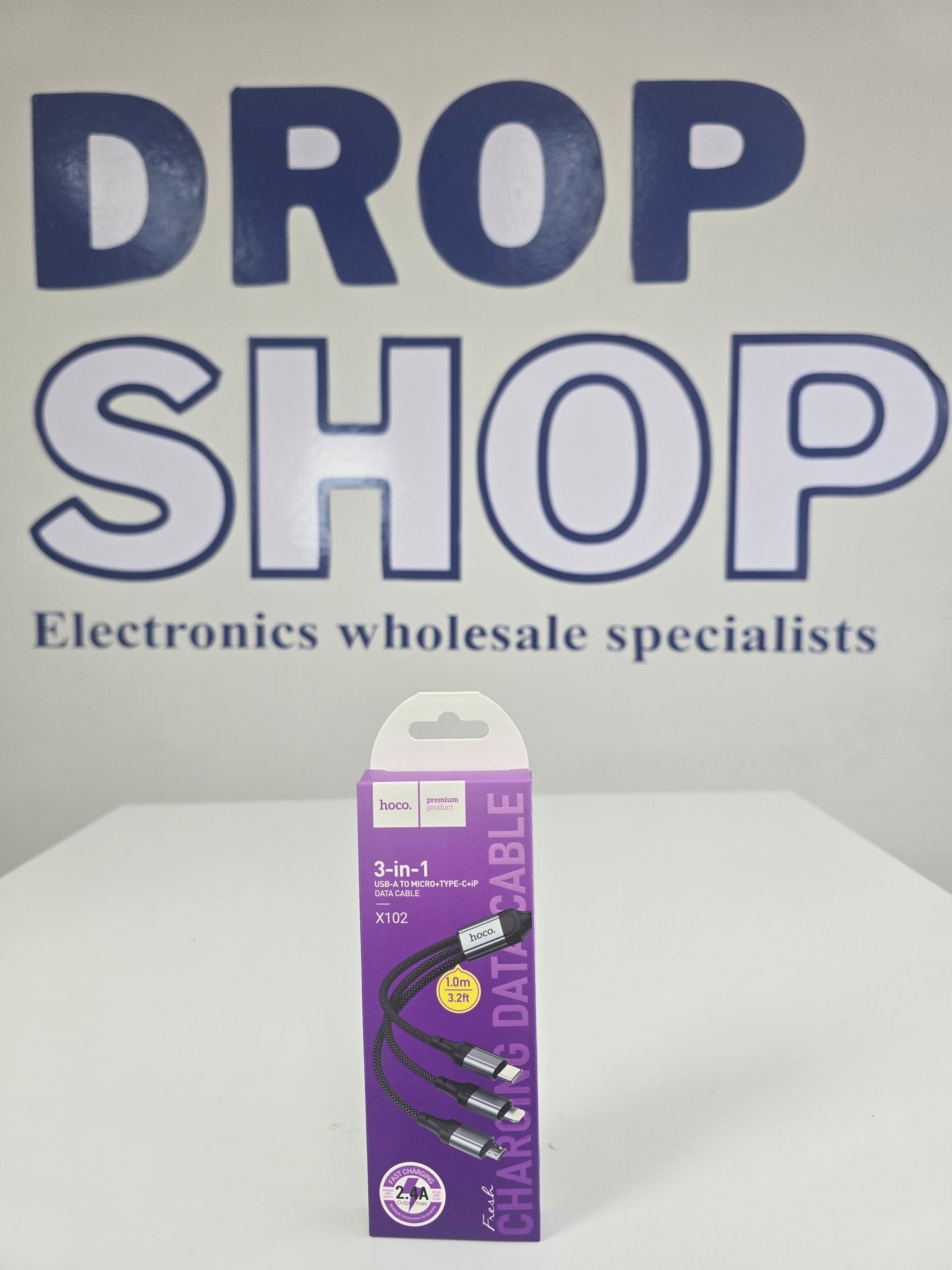 3-IN-1 USB TO MICRO + TYPE-C + iPhone Data Cable