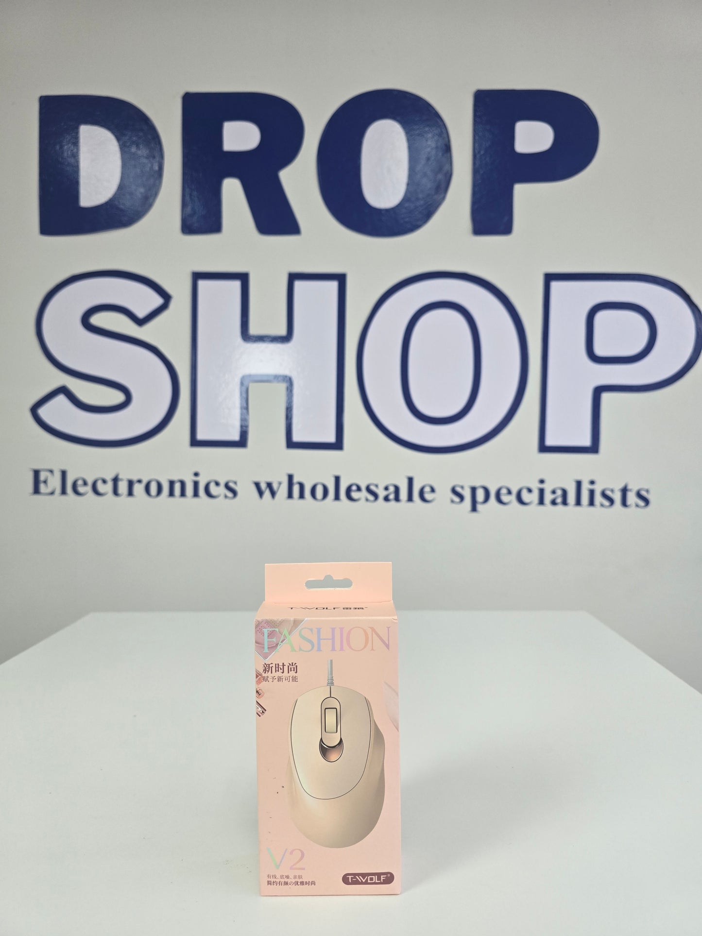 T-WOLF Pink Wired Mouse